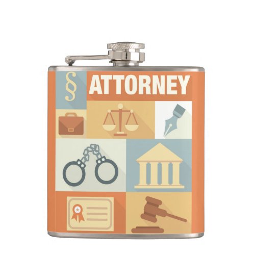 Professional Attorney Iconic Designed Flask