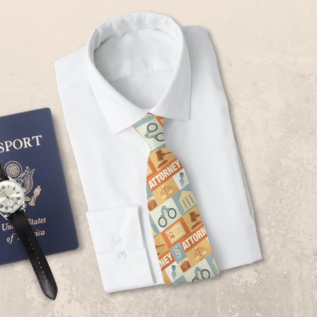 Professional Attorney Iconic Designed Neck Tie (Creator Uploaded)