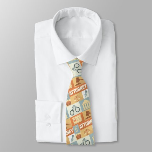 Professional Attorney Iconic Designed Neck Tie