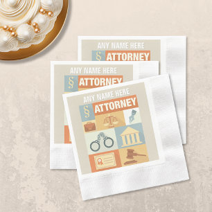 Professional Attorney Iconic Designed Paper Napkins