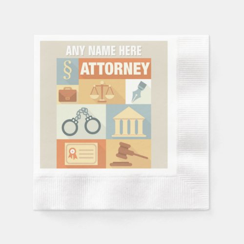 Professional Attorney Iconic Designed Paper Napkins