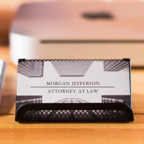 Professional Attorney Lawyer Building Photograph Business Card