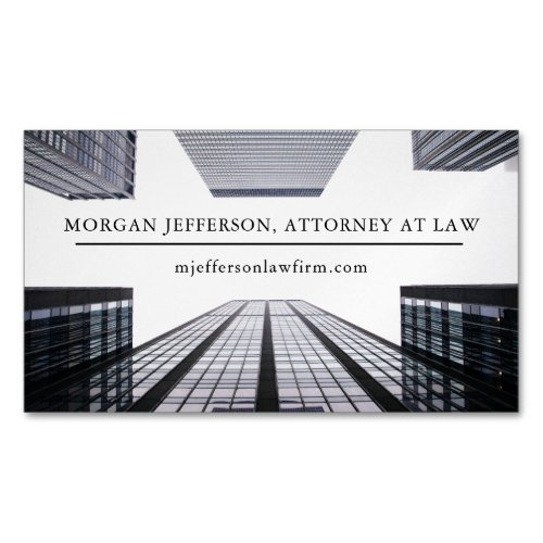 Professional Attorney Lawyer Office Building Business Card Magnet