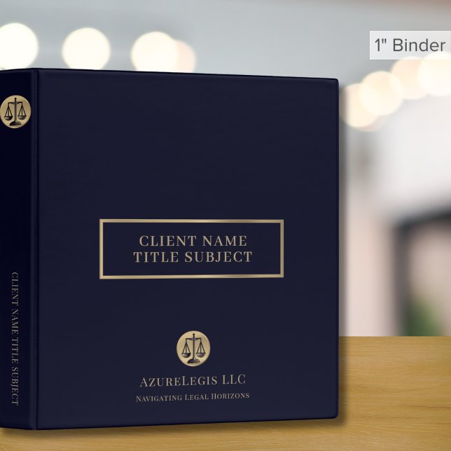 Professional Attorney Legal Law Firm Custom Logo 3 Ring Binder (Creator Uploaded)
