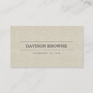 Professional Attorney Linen Look Business Card