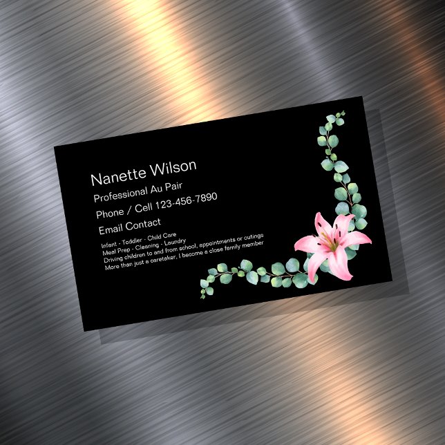 Professional Au Pair Business Card Magnet (Creator Uploaded)