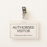 [ Thumbnail: Professional "Authorised Visitor" Badge ]