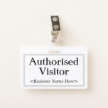 [ Thumbnail: Professional "Authorised Visitor" Badge ]