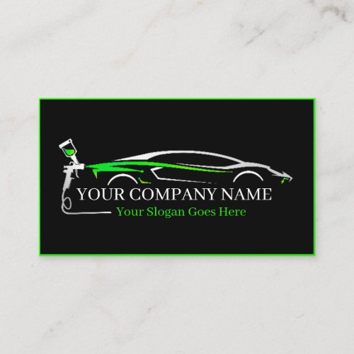 Professional Auto Body Paint Shop Automotive Business Card