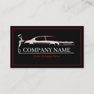 Professional Auto Body Paint Shop Automotive Business Card
