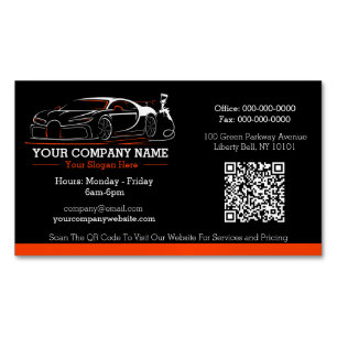 Professional Auto Body Paint Shop Automotive Business Card Magnet