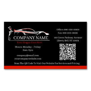 Professional Auto Body Paint Shop Automotive  Business Card Magnet