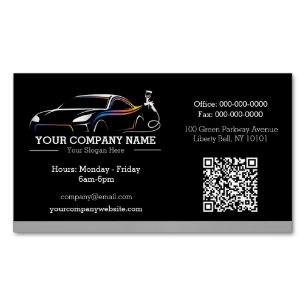 Professional Auto Body Paint Shop Automotive Business Card Magnet