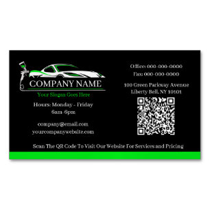 Professional Auto Body Paint Shop Automotive Business Card Magnet