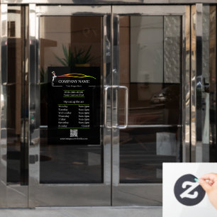 Professional Auto Body Paint Shop Automotive Hours Window Cling