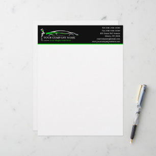 Professional Auto Body Paint Shop Automotive Letterhead