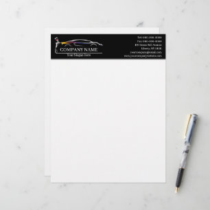 Professional Auto Body Paint Shop Automotive Letterhead