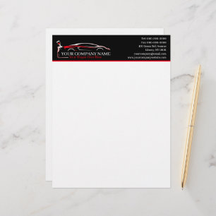Professional Auto Body Paint Shop Automotive Letterhead