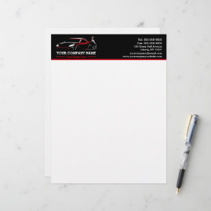 Professional Auto Body Paint Shop Automotive Letterhead