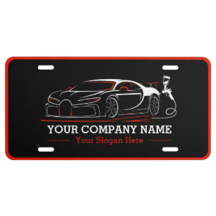 Professional Auto Body Paint Shop Automotive License Plate