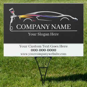 Professional Auto Body Paint Shop Automotive Sign