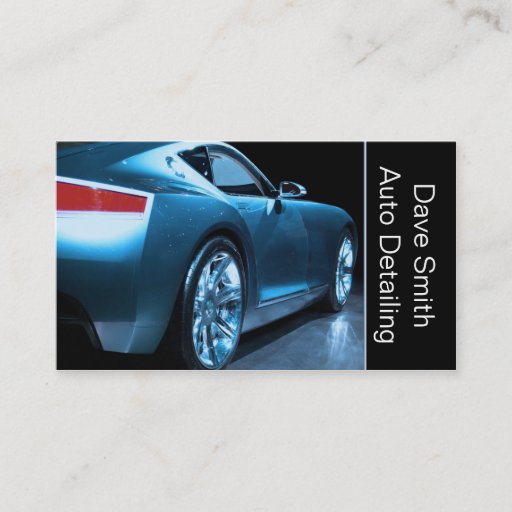 Customizable Professional Auto Detailer Business Cards