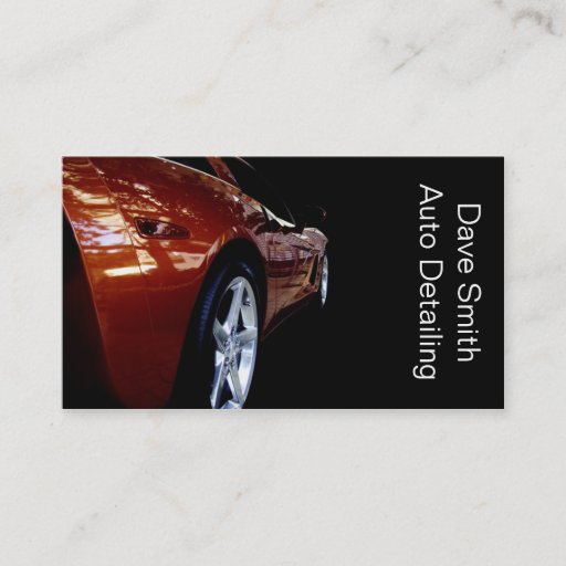 Customizable Professional Auto Detailer Business Card