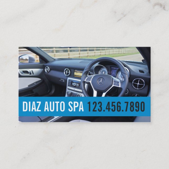 Professional Auto Detailing Business Card (Front)