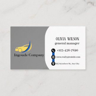 Professional Auto Detailing & Car Care Services Business Card