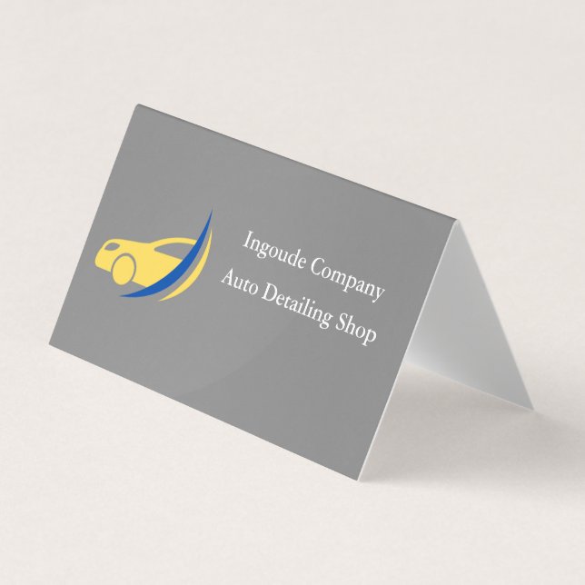 Professional Auto Detailing & Car Care Services Business Card (Front)