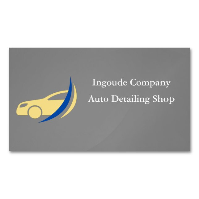 Professional Auto Detailing & Car Care Services Business Card Magnet (Front)