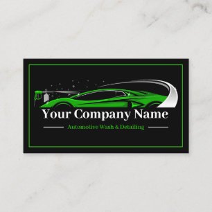 Professional Auto Detailing Car Wash Company Business Card