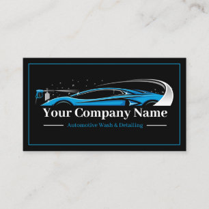 Professional Auto Detailing Car Wash Company Business Card
