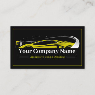 Professional Auto Detailing Car Wash Company Business Card