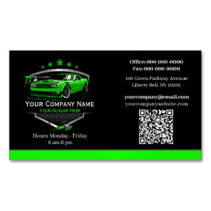 Professional Auto Detailing Car Wash Company Business Card Magnet