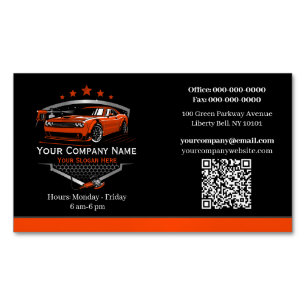 Professional Auto Detailing Car Wash Company Business Card Magnet