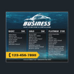 Professional Auto Detailing Car Wash Price Package Flyer<br><div class="desc">Auto Detailing Professional Car Wash Cleaning Service Flyers.</div>