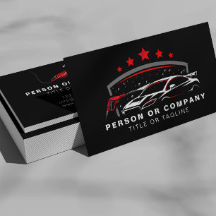 Professional Auto Detailing Logo Mobile Car Wash Business Card