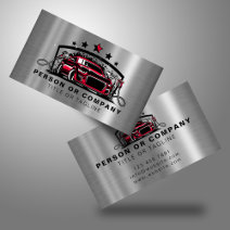 Professional Auto Detailing Logo Mobile Car Wash Business Card