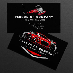 Professional Auto Detailing Logo Mobile Car Wash Business Card