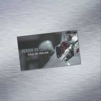 Professional Auto Detailing Logo Mobile Car Wash Business Card Magnet