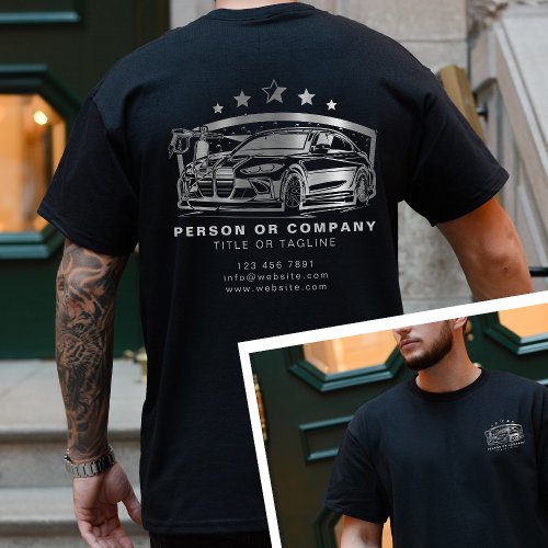 Professional Auto Detailing Logo Mobile Car Wash T_Shirt