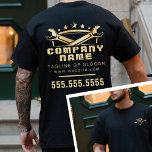 Professional Auto Repair Cool Masculine Mechanic T-Shirt<br><div class="desc">Boost your auto repair shop’s professional presence with the Professional Auto Repair Cool Masculine Mechanic T-Shirt. This T-shirt features a sleek, masculine logo design prominently displayed on both the front and back, making it an excellent choice for employees who want to represent your brand with pride. Its bold look not...</div>