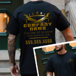 Professional Auto Repair Cool Masculine Mechanic T-Shirt<br><div class="desc">Make a strong statement with the Professional Auto Repair Cool Masculine Mechanic T-Shirt, designed specifically for auto repair shops and their teams. Featuring a bold, masculine logo, this T-shirt is perfect for enhancing your company’s professional image. The design is featured on both the front and back, ensuring that your business’s...</div>