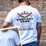 Professional Auto Repair Cool Red Logo Mechanic T-Shirt<br><div class="desc">Showcase your auto repair business with the Professional Auto Repair Cool Red Logo Mechanic T-Shirt, designed to make a bold statement. This high-quality tee features a striking red color that grabs attention and ensures your team stands out. The front and back of the shirt are adorned with a professional company...</div>