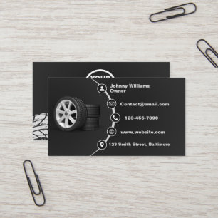 Professional Auto Tire Service   Expert Tire Care  Business Card