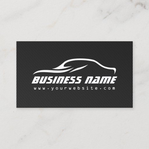 Customizable Professional Automotive Car Black Carbon Fiber Business Card