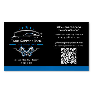 Professional Automotive Repair, Auto Mechanic  Business Card Magnet