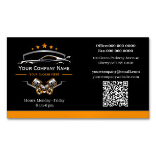 Professional Automotive Repair, Auto Mechanic Business Card Magnet