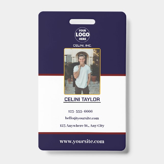 Professional Badge: Customize with Your Photo  Badge (Front)